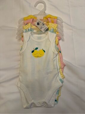 Children’s Place Baby Girl Lemon 5pc Bodysuit Set NWT